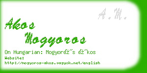 akos mogyoros business card